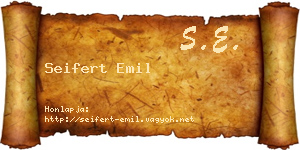 Seifert Emil névjegykártya